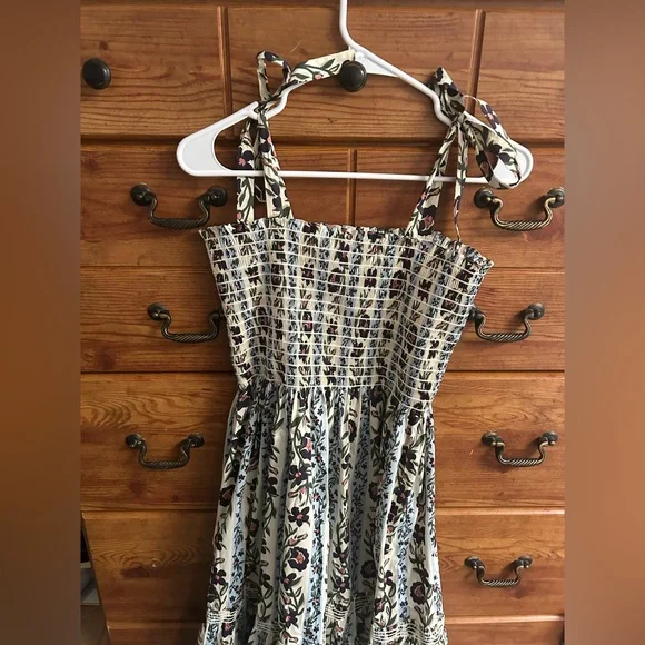 Tory Burch Multicolor floral Smocked BoHo Sun Dress - Picture 6 of 11